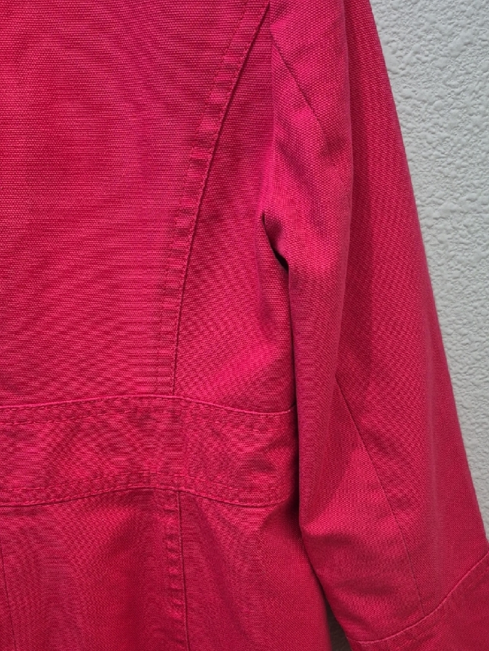 Ann Taylor Hot Pink Cotton Jacket In Medium - Picture 5 of 6